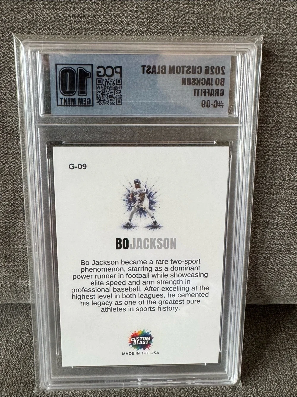 Bo Jackson - Custom Blast Graffiti #G-09 PCG 10 Gem Mint